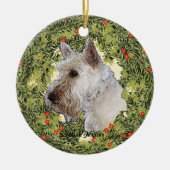 Scottish Terrier Wreath Keramikornament (Vorne)