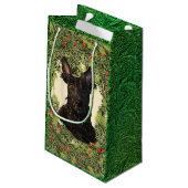 Scottish Terrier Wreath Kleine Geschenktüte (Rückseite Schrägansicht)