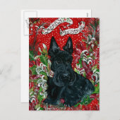 Scottish Terrier Xmas Feiertagspostkarte (Vorne/Hinten)