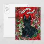 Scottish Terrier Xmas Feiertagspostkarte (Vorne/Hinten)
