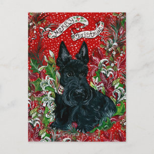 Scottish Terrier Xmas Feiertagspostkarte