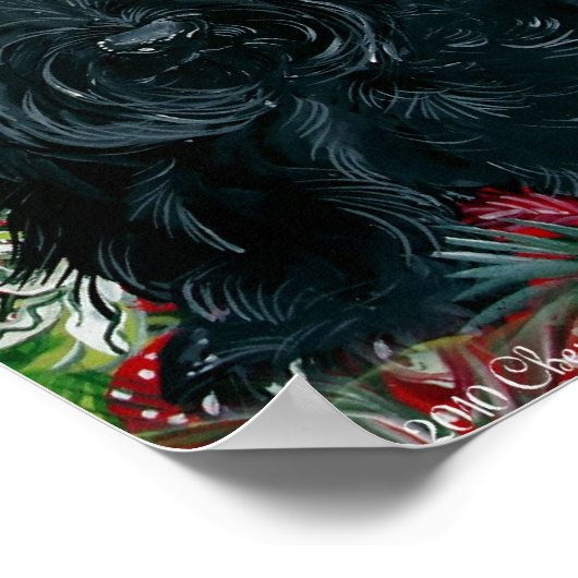 Scottish Terrier Xmas Poster (Ecke)