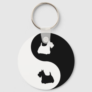 Scottish Terrier Yin Yang Schlüsselanhänger