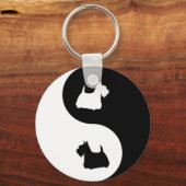Scottish Terrier Yin Yang Schlüsselanhänger (Vorderseite)
