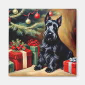 Scottish Terrier zu Weihnachten Magnet (Vorne)