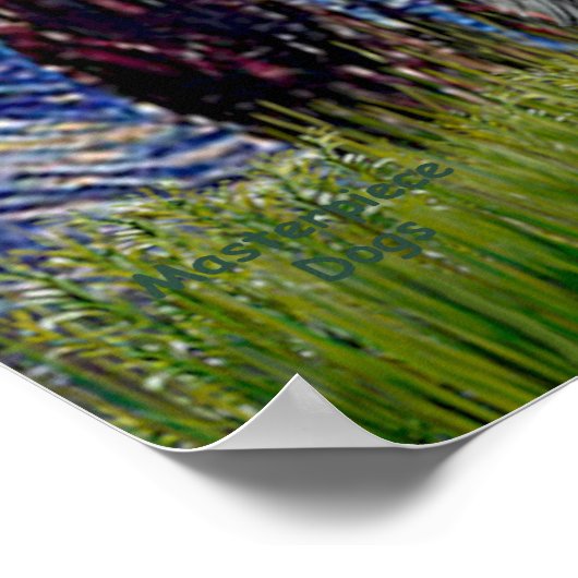 Scottish Terrier (zwei schwarze) - Starry Night Poster (Ecke)