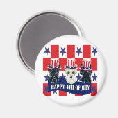 Scottish Terriers 4. Juli Magnet (Vorderseite/Rückseite)
