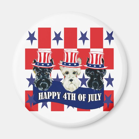 Scottish Terriers 4. Juli Magnet (Vorne)