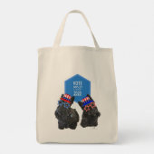 Scottish Terriers Ainsley und Harry VOTE Tragetasche (Rückseite)