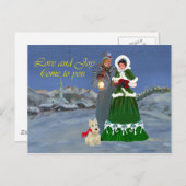 Scottish Terriers Christmas Carols Feiertagspostkarte (Vorne/Hinten)