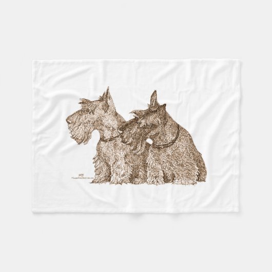 Scottish Terriers Fleecedecke (Vorderseite (Horizontal))