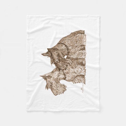 Scottish Terriers Fleecedecke (Vorderseite)