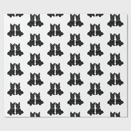 Scottish Terriers Geschenkpapier (Flach)