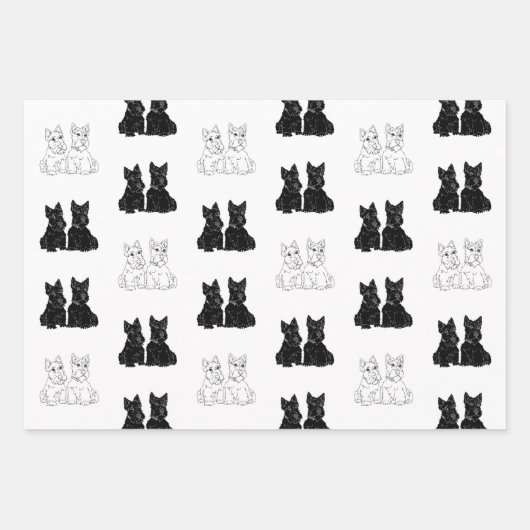 Scottish Terriers Geschenkpapier Set (Vorderseite 3)