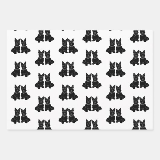 Scottish Terriers Geschenkpapier Set (Vorderseite)