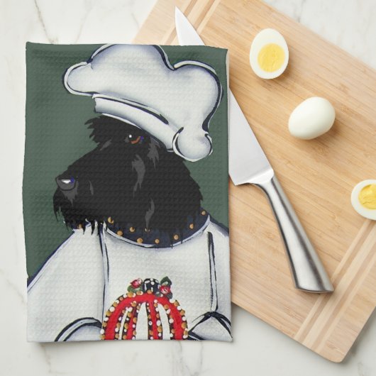 Scottish Terriers Geschirrtuch (Viertel Falte)