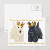 Scottish Terriers Happy Thoughts Postkarte (Vorne/Hinten)