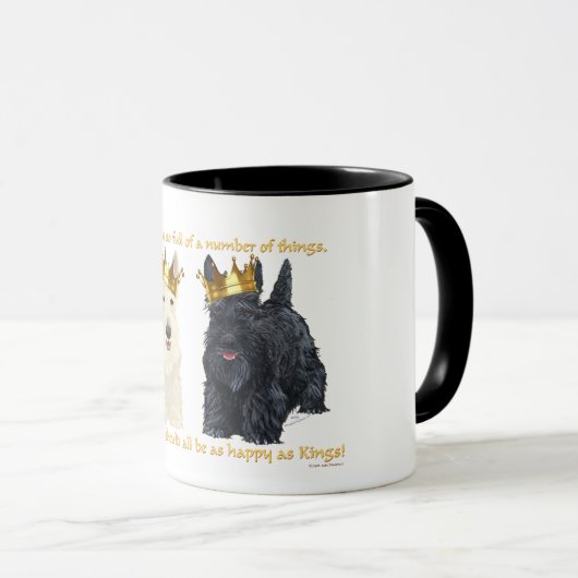 Scottish Terriers Happy Thoughts Tasse (VorderseiteRechts)
