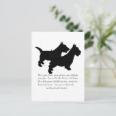Scottish Terriers Keepake - MALE Hunde Postkarte (Stehend Vorderseite)