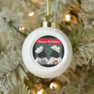Scottish Terriers Keramik Kugel-Ornament