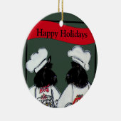 Scottish Terriers Keramik Ornament (Rechts)