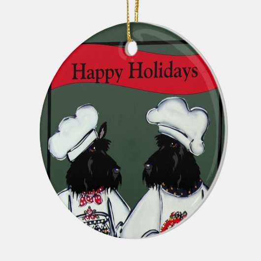 Scottish Terriers Keramik Ornament (Links)