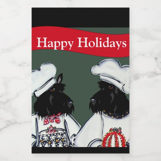 Scottish Terriers Lebensmitteletikett (Einzelnes Label)