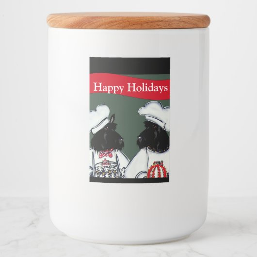 Scottish Terriers Lebensmitteletikett (Vorderseite)