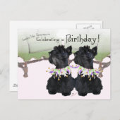 Scottish Terriers Party Animal Einladungspostkarte (Vorne/Hinten)