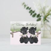 Scottish Terriers Party Animal Einladungspostkarte (Stehend Vorderseite)