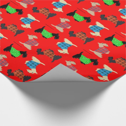 Scottish Terriers Pinwheel Geschenkpapier (Ecke)
