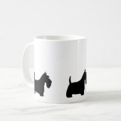 Scottish Terriers Scottie Dog Silhouetten Kaffeetasse (Vorderseite Links)