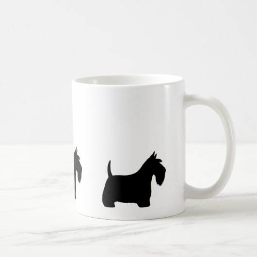 Scottish Terriers Scottie Dog Silhouetten Kaffeetasse (Rechts)