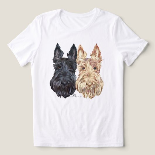 Scottish Terriers Tri-Blend Shirt (Design Vorderseite)