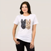 Scottish Terriers Tri-Blend Shirt (Vorderseite voll)