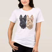 Scottish Terriers Tri-Blend Shirt (Vorderseite)