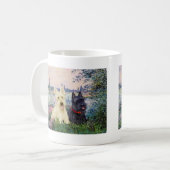 Scottish Terriers (Two-BW) - By the Seine Kaffeetasse (Vorderseite Links)