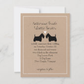Scottish Terriers Wedding Einladung (Vorderseite)