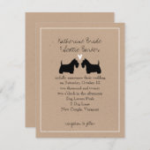 Scottish Terriers Wedding Einladung (Vorne/Hinten)
