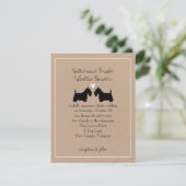 Scottish Terriers Wedding Einladung (Stehend Vorderseite)