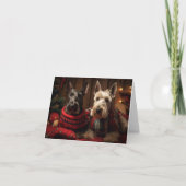 Scottish Terriers Weihnachtskarte Karte (Vorderseite)