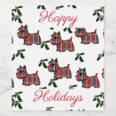 SCOTTISH TERRIERS WEINETIKETT (Einzelnes Label)