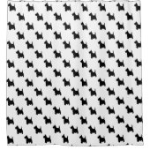 Scottish-Terrierscottie-Hund in Schwarzweiss Duschvorhang (Vorderseite)