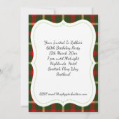 Scottish Themed Celebration Party Einladungen (Rückseite)