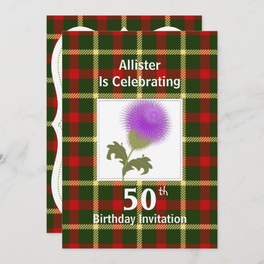 Scottish Themed Celebration Party Einladungen (Vorne/Hinten)