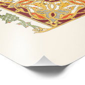 Scottish Thistle and Crown Red & Gold Celtic Knot Fotodruck (Ecke)