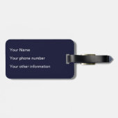 Scottish Thistle auf Dark Tartan Individuelle Name Gepäckanhänger (Rückseite horizontal)