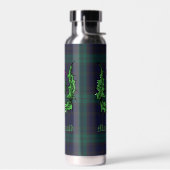 Scottish Thistle auf Dark Tartan Individuelle Name Trinkflasche (Links)