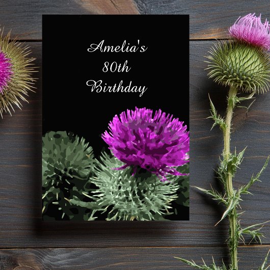 Scottish Thistle Birthdays Einladung