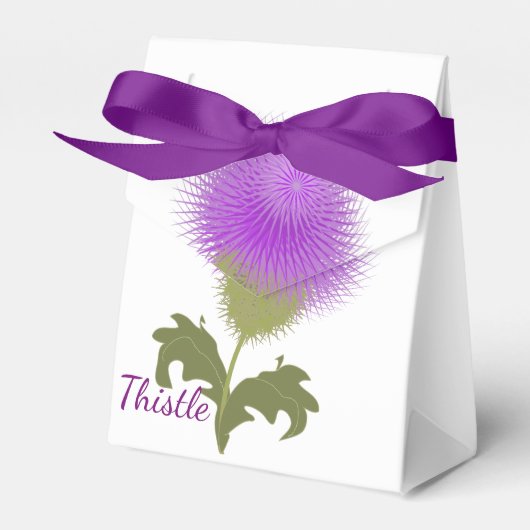 Scottish Thistle Blume Emblem Personalisiert Geschenkschachtel (Vorderseite)